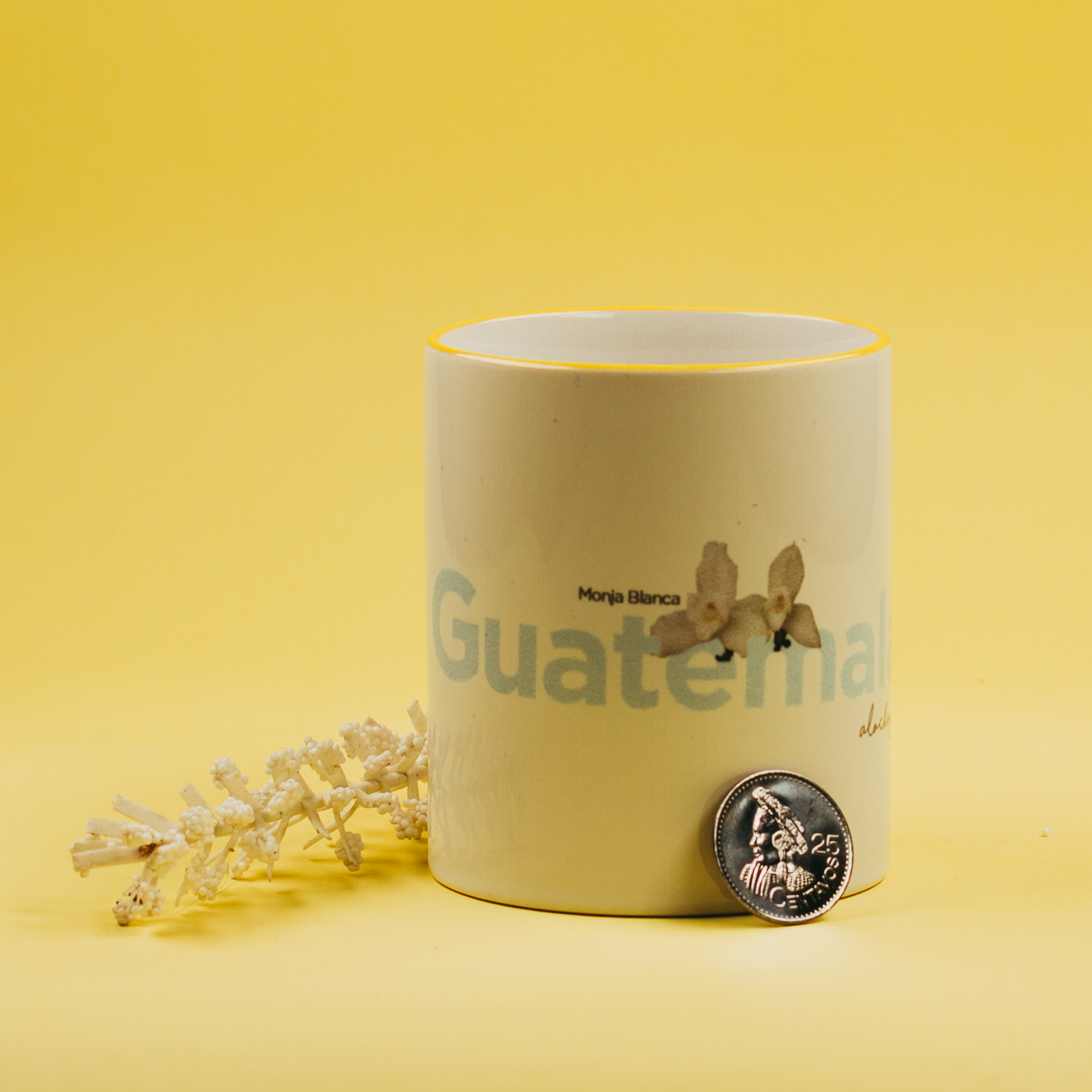 Taza Flor Nacional de Guatemala: Monja Blanca - Imagen 3